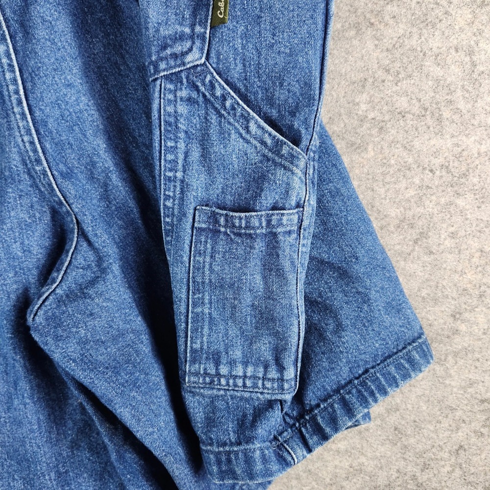 Cabela's Denim Utility Shorts Mens 40 Blue Carpenter Relaxed Elastic Waist ST130 - Picture 13 of 16
